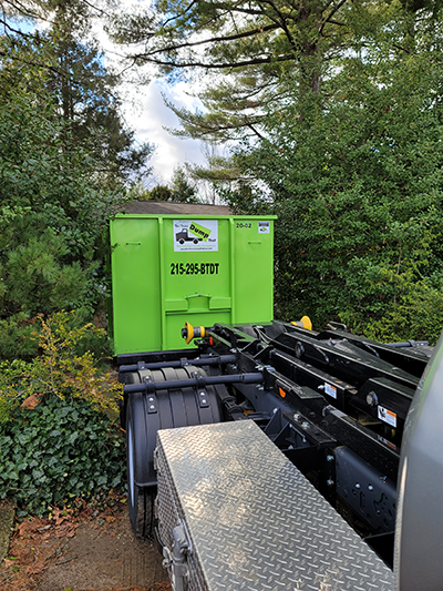 Bristol PA Dumpster Rental In Trees